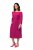 Ulla Popken 827740 Robe en jersey à manches 3/4 Rose - Robes midi - Robes mi-longues pour femmes rondes