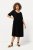 Ulla Popken 829837 Robe en lin mélangé à manches courtes Noir - Robes d'été - Robes légères d'été en grande taille