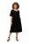 Ulla Popken 829837 Robe en lin mélangé à manches courtes Noir - Robes d'été - Robes légères d'été en grande taille