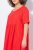 Ulla Popken 829837 Robe en lin mélangé à manches courtes Rouge - Robes d'été - Robes légères d'été en grande taille