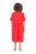 Ulla Popken 829837 Robe en lin mélangé à manches courtes Rouge - Robes d'été - Robes légères d'été en grande taille