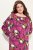Ulla Popken 830151 Robe fleurie Rose - Robes maxi - Robes longues pour femmes rondes