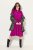 Ulla Popken 830615 Robe à manches longues et volants Lilas - Robes midi - Robes mi-longues pour femmes rondes