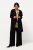 Ulla Popken 830749 Blazer ouvert plissé à larges revers Noir - Blazers - Vestes blazer pour femme, grandes tailles