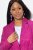 Ulla Popken 830767 Blazer effet froissé Magenta - Blazers - Vestes blazer pour femme, grandes tailles
