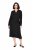 Ulla Popken 831004 Robe mi-longue à manches longues Noir - Robes maxi - Robes longues pour femmes rondes