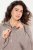 Ulla Popken 831589 Robe en maille à manches longues et col roulé Gris - Robes en maille - 