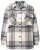 Ulla Popken 831641 Surchemise à carreaux en laine mélangée Anthracite - Vestes - Vestes grande taille pour femme