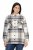 Ulla Popken 831641 Surchemise à carreaux en laine mélangée Anthracite - Vestes - Vestes grande taille pour femme