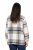 Ulla Popken 831641 Surchemise à carreaux en laine mélangée Anthracite - Vestes - Vestes grande taille pour femme