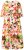 Ulla Popken 832512 Robe en lin mélangé fleurie à manches 3/4 Rouge - Robes maxi - Robes longues pour femmes rondes