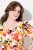 Ulla Popken 832512 Robe en lin mélangé fleurie à manches 3/4 Rouge - Robes maxi - Robes longues pour femmes rondes