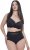 Ulla Popken 832874 Culottes taille haute en dentelle lot de 3 Marron - Culottes - 