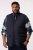 Men+ 464 Gilet matelassé à col college Bleu marine - Vestes - Vestes homme grandes tailles