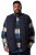 Men+ 464 Gilet matelassé à col college Bleu marine - Vestes - Vestes homme grandes tailles