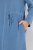 Ulla Popken 834536 Robe sweat à capuche Bleu denim - Robes sweat - 