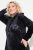 Ulla Popken 834550 Robe à manches longues et capuche Noir - Robes sweat - 