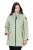 Ulla Popken 835132 Veste technique HYPRAR trapèze à capuche amovible Vert sauge clair - Vestes - Vestes grande taille pour femme