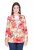 Ulla Popken 835230 Blazer fleuri en coton Rouge - Blazers - Vestes blazer pour femme, grandes tailles