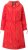 Ulla Popken 835277 Manteau long déperlant à capuche Rouge - Manteaux - Manteaux grande taille pour femme