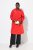Ulla Popken 835277 Manteau long déperlant à capuche Rouge - Manteaux - Manteaux grande taille pour femme