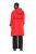 Ulla Popken 835277 Manteau long déperlant à capuche Rouge - Manteaux - Manteaux grande taille pour femme