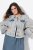 Ulla Popken 835486 Veste en jean à manches larges Bleu denim - Vestes - Vestes grande taille pour femme