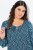 Ulla Popken 835713 Robe fleurie Bleu marine - Robes maxi - Robes longues pour femmes rondes