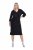 Ulla Popken 836514 Robe mi-longue à manches 3/4 Noir - Robes midi - Robes mi-longues pour femmes rondes