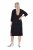Ulla Popken 836514 Robe mi-longue à manches 3/4 Noir - Robes midi - Robes mi-longues pour femmes rondes