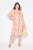 Ulla Popken 836739 Robe en lin mélangé fleurie Blanc - Robes d'été - Robes légères d'été en grande taille