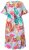 Ulla Popken 836746 Robe mi-longue fleurie à volants Bleu clair - Robes midi - Robes mi-longues pour femmes rondes