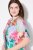 Ulla Popken 836746 Robe mi-longue fleurie à volants Bleu clair - Robes midi - Robes mi-longues pour femmes rondes