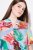 Ulla Popken 836746 Robe mi-longue fleurie à volants Bleu clair - Robes midi - Robes mi-longues pour femmes rondes