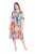 Ulla Popken 836746 Robe mi-longue fleurie à volants Bleu clair - Robes midi - Robes mi-longues pour femmes rondes