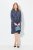 Ulla Popken 837069 Robe fleurie Bleu marine - Robes midi - Robes mi-longues pour femmes rondes