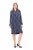 Ulla Popken 837069 Robe fleurie Bleu marine - Robes midi - Robes mi-longues pour femmes rondes