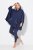 Ulla Popken 837190 Poncho d'intérieur à capuche Violet foncé - Pyjamas/vêtements de détente - 