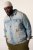 STHUGE 837222 Veste en jean à poches poitrine Bleu clair - Vestes - Vestes homme grandes tailles