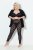 Ulla Popken 837949 Legging collant à motifs Noir - Collants & chaussettes - 