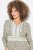 Ulla Popken 838120 Robe imprimée à col V Vert clair - Robes mini - Mini-robes femme grande taille