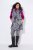 Ulla Popken 838435 Gilet long matelassé imprimé Noir - Gilets sans manches - 