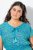 Ulla Popken 838483 Robe à imprimé animal Turquoise - Robes d'été - Robes légères d'été en grande taille