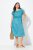 Ulla Popken 838483 Robe à imprimé animal Turquoise - Robes d'été - Robes légères d'été en grande taille