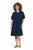 Ulla Popken 838567 Robe à manches courtes Multicolore - Robes midi - Robes mi-longues pour femmes rondes
