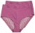 Ulla Popken 838675 Culottes taille haute Violet foncé - Culottes - 