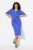 Ulla Popken 838765 Robe en jersey à manches courtes et col V Bleu gris - Robes midi - Robes mi-longues pour femmes rondes