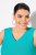 Ulla Popken 839135 Robe longue sans manches Turquoise - Robes maxi - Robes longues pour femmes rondes