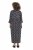 Ulla Popken 839518 Robe à imprimé animal et manches 3/4 Anthracite - Robes maxi - Robes longues pour femmes rondes
