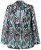 Ulla Popken 839961 Blazer à motifs en lin mélangé Noir - Blazers - Vestes blazer pour femme, grandes tailles